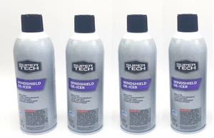 4 SuperTech Automotive Windshield De-Icer Winter Ice Spray Aerosol Can 11oz - Picture 1 of 1