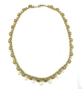 COLLIER ANCIEN OR 18 carats - Collier draperie fin XIX eme siècle - 24,29 g - Picture 1 of 3