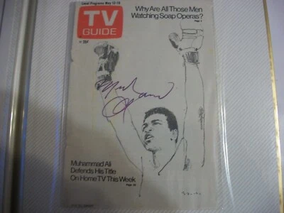 Muhammad Ali  autographed TV guide cover   with COA - Image 1 of 2