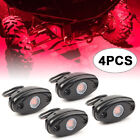 4pcs Red 9W High Power LED Rock Light Kit For Jeep Truck SUV Off-Road Boat