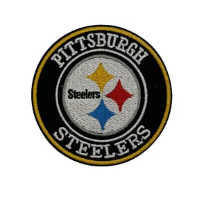 Pittsburgh Steelers runder 3" Aufnäher Bügelbild bestickt - Bild 1 von 5