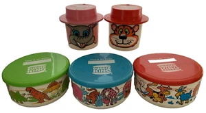 Lot Of 5 Vintage Burger King Kids Cups & Bowls Whirley Industries - Picture 1 of 20