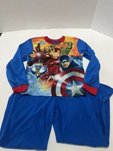 Boys Avengers BOYS 2pc Fleece Pajamas Sleepwear Sz 10/12 - Picture 1 of 9