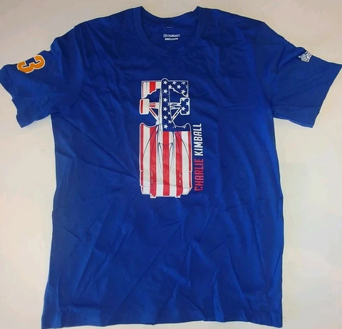Charlie Kimball 83 Chip Ganassi super soft mens Licensed T-Shirt NWT 2XL Blue Cover