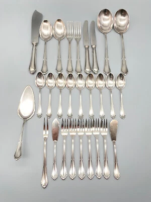 BSF BESTECK PLATURA 90 SILBERAUFLAGE 28 TEILE  VERSILBERT VINTAGE ALTE SERIE - Bild 1 von 4
