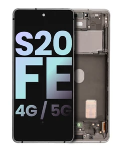 Conjunto OLED con marco para Samsung Galaxy S20 FE 4G/5G blanco nube (paquete de servicio) - Imagen 1 de 17