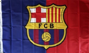 Bandiera Barcellona Spagna Flag Messi Camp Nou Pique Ronaldinho - Foto 1 di 2