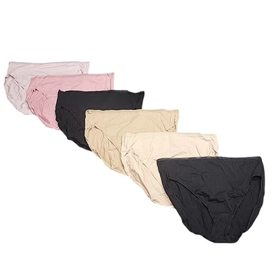 Felina Damas Conjunto de 6 Bragas Pima Algodón Corte Alto Ribete de Encaje Talla X Ropa Interior Foto 1 de 4