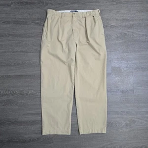 Pantalones chinos plisados vintage Polo Ralph Lauren Andrew algodón caqui para hombre talla 36x30 - Imagen 1 de 16