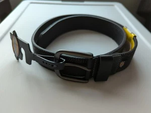 Dickies - Cinturón de cuero sintético de poliéster - Negro - Puntada - 34" - 36" - M - Imagen 1 de 6