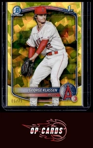 George Klassen 2025 Bowman Sapphire Edition #BCP-63 gelb #/75, kostenloser Versand - Bild 1 von 2