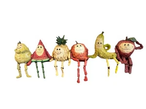 Anthropomorphic Shelf Sitters Fruit Figure Figurine Lot Set Apple Banana - Picture 1 of 6