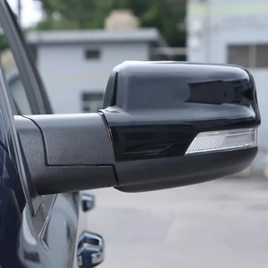 For Dodge Ram 1500 2019-2024 2025 GLOSS BLACK Mirror Covers W/Turn Signal Hole U - Picture 1 of 6