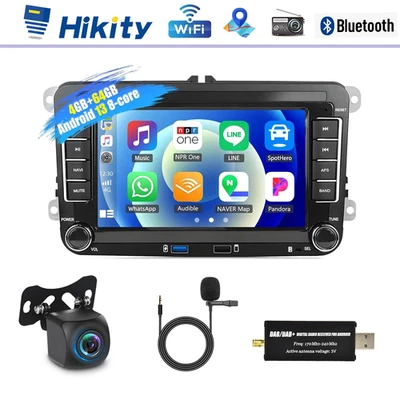 8Core 4+64G  Android 13 Radio Carplay DAB+ Für VW Golf 5 6 Polo T5 Touran Passat - Bild 1 von 4