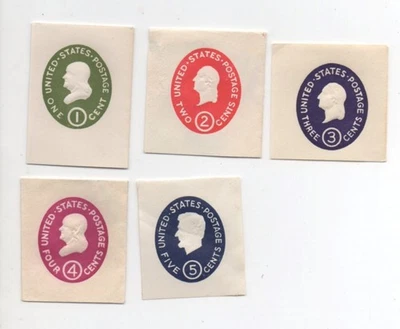 United States mint hinged MH cut square U532 U533 U534 U536 U544 - Image 1 of 2