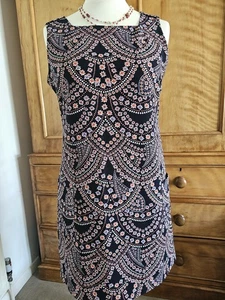 Dorothy Perkins Women's Petite Dress Size 16 Navy With Pink Flowers BNWT - Picture 1 of 13