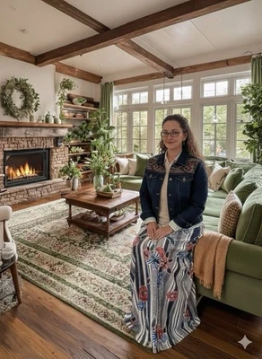 RARA Chaqueta de Camionero Levi’s Southwestern Yoke Denim para Mujer Pequeña Western BOHO Foto 1 de 4