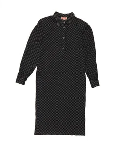 LAURA BIAGIOTTI Womens Shirt Dress IT 44 Medium Navy Blue Spotted Q208 - Picture 1 of 3