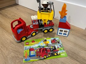 Lego Duplo 10592 Fire Truck Complete Set Fireman Firefighter Flame