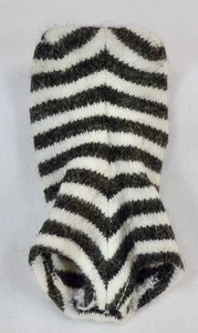 Traje de baño Barbie cebra OSS blanco y negro a rayas Mattel vintage - Imagen 1 de 4