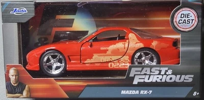Mazda RX-7 in Red with Tan Designs : Fast and Furious Series by Jada Toys : 1:32 - Image 1 of 2
