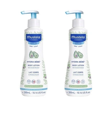 Paquete de 2 lociones corporales Mustela Hydra Bebe 10,14 oz aceite natural de avo, jojoba y girasol Foto 1 de 4
