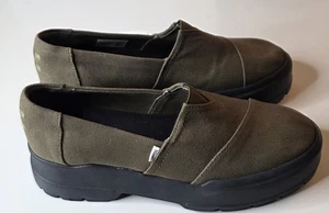 Toms Alpargata Damenschuh Größe 10 dunkelolivgrün Combat niedrige Canvas-Slipper - Bild 1 von 10