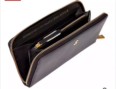 JOULES -Langton Zip Around Leather Purse FRENCH NAVY   - Image 1 of 2