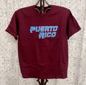 PR Burgundy Large T Shirt men 100% cotton - Picture 1 of 2