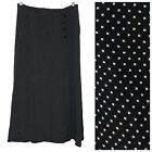 Vintage Jh Collectibles Skirt Size 14 Polka Dots Front Button Slit Runs Small