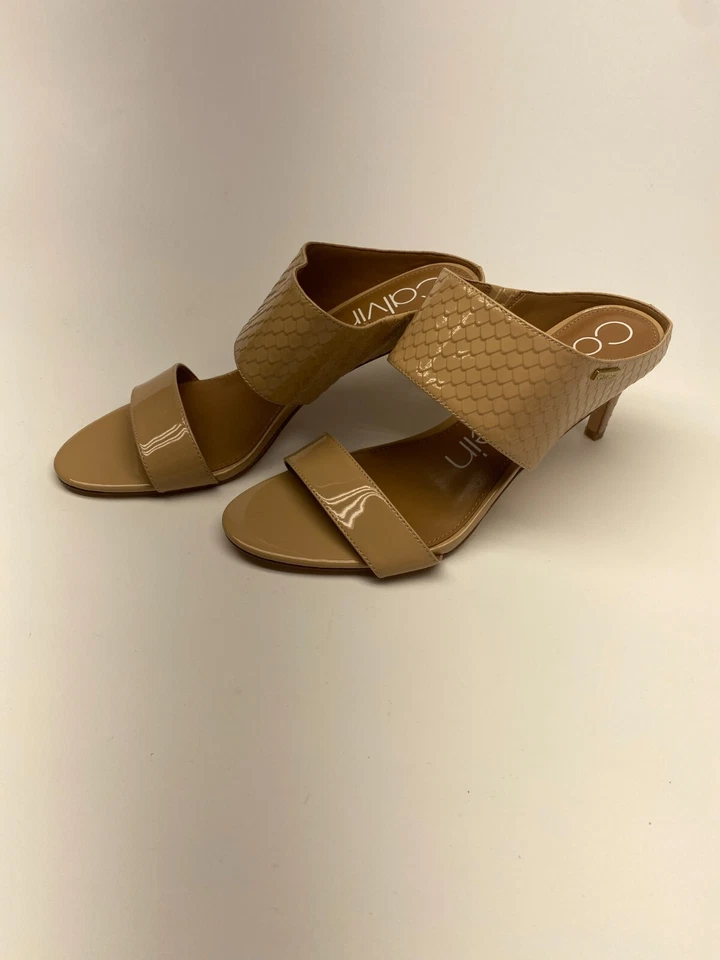 Sandalia de mujer Calvin Klein Cecily Sand doble correa talla 9,5 Foto 1 de 4