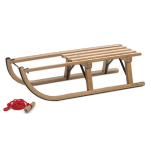 Gloco Davoser Rodel 90 cm aus Buche, Lattensitz, S-Retro, Zugseil mit Holzgriff - Bild 1 von 1