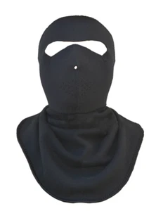 Motorcycle Rider Biker Neoprene Full Face Mask with Polar Fleece Neck Protector - Picture 1 of 3