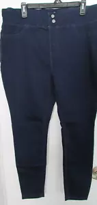 Nueva banda elástica para mujer 0x (14W) azul marino T.S. Pantalones de mezclilla Jegging de Terra & Sky - Imagen 1 de 5