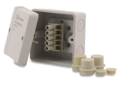 BOXEXPERT Verteilerdose Hanse 88x88x53mm Anschlussklemme IP66 Grau Abzweig Box