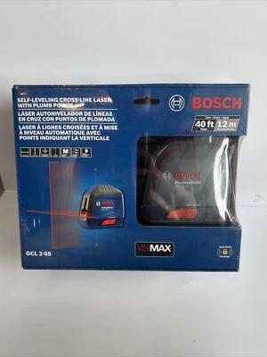 Bosch ‎GCL255 VisiMax Red 40ft Self Leveling Cross-line Laser Level - Image 1 of 3