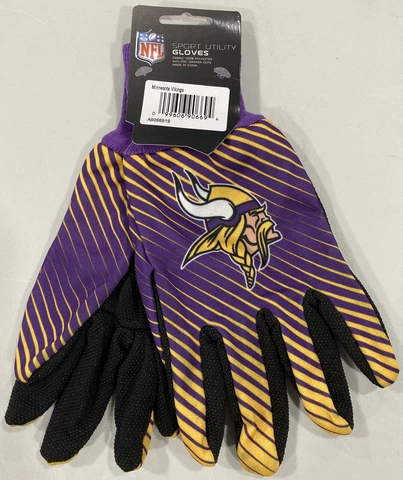 Minnesota Vikings Football NFL Adult Full Color Sport Utility Work Grip Gloves Cover