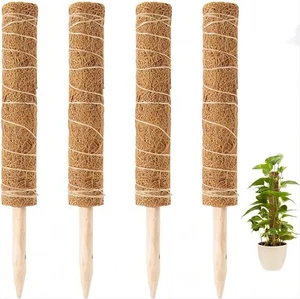 NEW 4 pcs Moss Pole for Climbing Plants Coir Totem Plant Monstera Support Stick - Picture 1 of 22