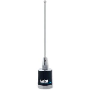Laird B4502N UHF Whip Antenna with Chrome and Black NMO Base - 450-470 MHz