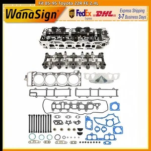 Cylinder Head Rocker Arm Head Gasket Set w/ Bolts Fit 85-95 Toyota 22R FE 2.4L - Picture 1 of 6