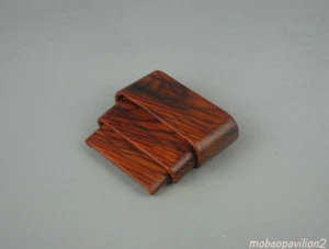 3pcs Base China Red Hard Wood Rosewood Carved Wooden Samll Stand - Picture 1 of 9