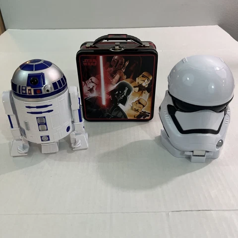 2015 Hasbro Star Wars Micro Machines Storm Trooper AND R2D2 Head Playsets Cover