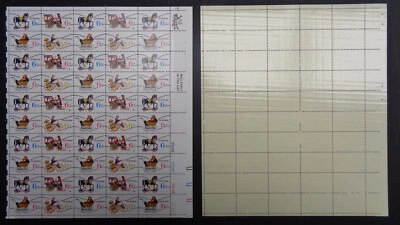 5 VF US Sheets 1415a-1418a 1970 Christmas Precancel - Image 1 of 2