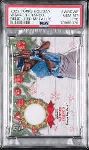 Wander Franco 2022 Topps Holiday Relics #WRCWF #08/25 Red Metallic PSA 10 - Picture 1 of 2