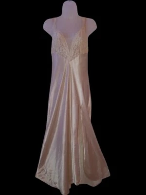 Vintage Victoria's Secret Bridal Gold Label Ivory Satin Sheer Lace Nightgown S - Image 1 of 4