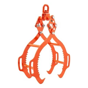 28in Log Lifting Tongs 4 Claw Solid Steel Log Grapple Swivel Log Tools - Picture 1 of 2