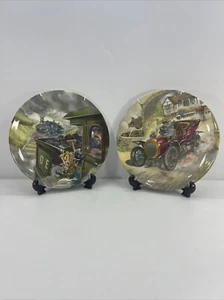 Placa de porcelana de hueso Wedgwood viento en los sauces sapo coche ladrón y gran persecución de trenes - Imagen 1 de 7