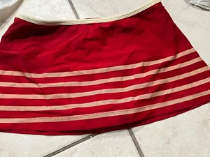 GAP BEAUTIFUL RED CHEERLEADER SWIM SHORT UNDERNEATH CUTE SUMMER SKIRT GIRL XL/12 - Picture 1 of 8