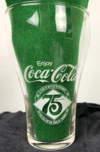Coca Cola 75th Anniversary Glass 1901-1976  Cincinnati Ohio - Picture 1 of 7