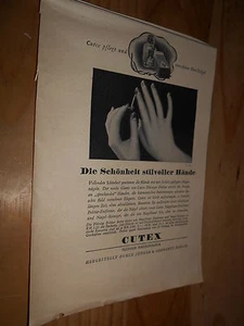 original Werbung Reklame Annonce Cutex Nagellack ca. 40er Jahre - Picture 1 of 1